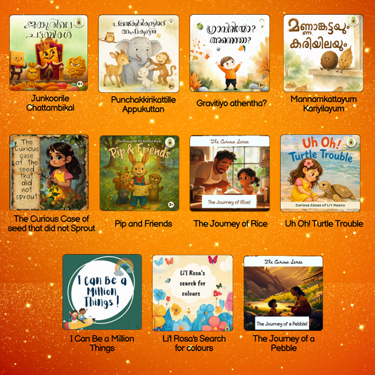 Age 1 to 9 All books combo(English + Malayalam) - 11 Books