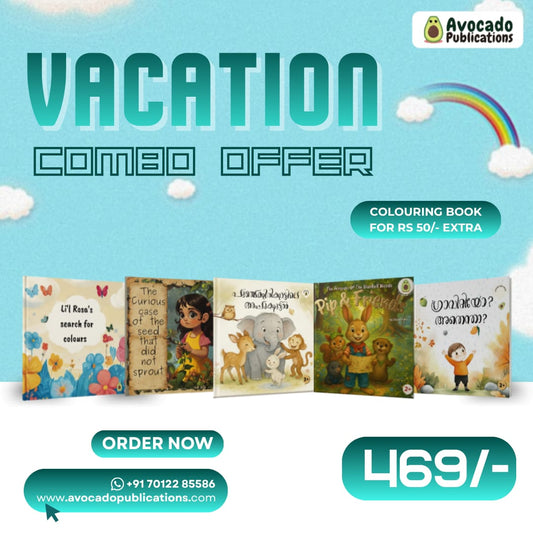 English + Malayalam Combo(5 books)